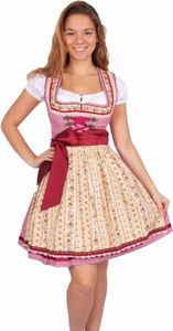 Dirndl Glam Girl 43425-9 50er Länge rot 42