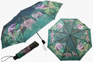 1 Taschenschirm Wölfe, Automatikschirm Schirm Schirme Tiere Tier Wolf