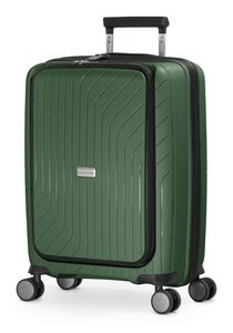 HAUPTSTADTKOFFER TXL - Handgepäck Trolley Laptop-Fach leichtes Bordgepäck 55cm  Businesstrolley Carry-On TSA 4 Rollen 40L,Dunkelgrün