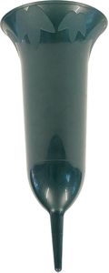 greemotion Grabvase Grün, Steckvase 0,8L, Vase für Grab 31cm, Grabdeko Kunststoff, Blumenvase für Grab, Trauerschmuck Blumen-Vase, robuste Friedhofsvase, witterungsbeständiger Grabschmuck greemotion Grabvase Grün, Steckvase 0,8L, Vase für Grab 31cm, Grabdeko Kunststoff, Blumenvase für Grab, Trauerschmuck Blumen-Vase, robuste Friedhofsvase, witterungsbeständiger Grabschmuck