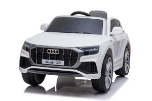 Audi Q8 Kinder Elektro Auto SUV Geländewagen Kinderfahrzeug Ledersitz EVA Soft Reifen Weiß