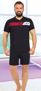 Herren Pyjama Schlafanzug Shorty Marineblau M Kurzarm Baumwolle 2 Teiler R-33 Herren Pyjama Schlafanzug Shorty Marineblau M Kurzarm Baumwolle 2 Teiler R-33