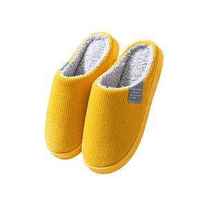 Damen Herren Hausschuhe House Slipeprs Winter Backless Fluffy Schuhe Indoor Outdoor Gelb,Größe:EU 39-40