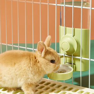 600ml Automatischer Wasserspender Kleintier-Trinkflaschen für Kaninchen Hamster Totoro, Anti Biss Trinkflasche zum Aufhängen (Grün)