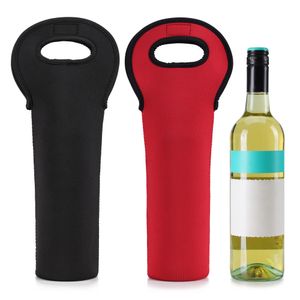 kwmobile 2x 750ml Wine Bottle Flaschenkühler Flaschenträger - für Weinflaschen - aus isoliertem Neopren - Schwarz Rot