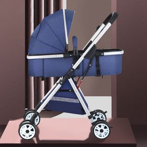 3 Winkel verstellbarer Kinderwagen Bambimo Kombikinderwagen Kinderwagenset mit Babywanne, Buggy, Auto-Babyschale, Alu-Gestell Blau