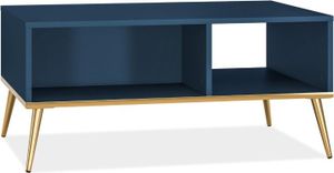 KONSIMO Couchtisch "ARICIA", Marineblau, Holz, ELEGANT, 90x42x60cm