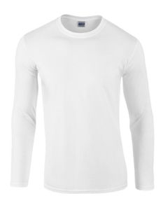 Softstyle Long Sleeve Herren T-Shirt - Farbe: White - Größe: L
