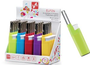 Feuerzeug ELFIN 12cm Flamme, bunt gemischt