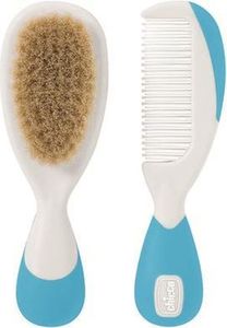 Chicco Blaue Naturhaarbürste und Kamm 1U