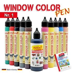 Window Color Pen Nr.1 Set11 Fenstermalfarben 40ml Fensterfarben Malfarben