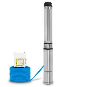 EBERTH 4" Tiefbrunnenpumpe Brunnenpumpe aus rostfreiem Edelstahl, Elektrisch 550W, Durchmesser Pumpe 4 Zoll (10cm), Anschlussgewinde 1 1/2 Zoll