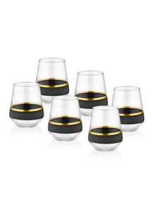 Hermia Concept, Erika, Glaset, Schwarz, Gold, 100% Glas