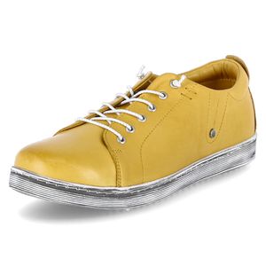 Andrea Conti 0347891 Damen Halbschuhe Sneaker Schnürschuhe Leder , Größe:39 EU, Farbe:Gelb