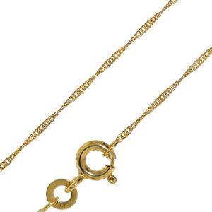 trendor 72450 Feine Singapur-Kette 333 Gold (8 Karat) 1,0 mm breit, 42 cm