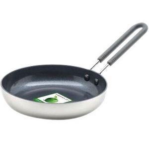 GreenPan Minipfanne Keramik Beschichtet, Toxinfreies Kochen, Ofen- und Spülmaschinengeeignet - 14 cm, Silber