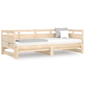 vidaXL Rozkladacia posteľ z borovicového masívu 2x(90x190) cm
