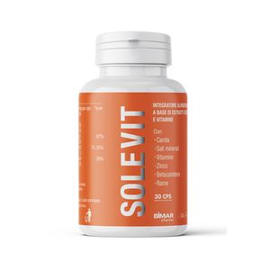 SOLEVIT, Nahrungsergänzungsmittel für Haut und Wohlbefinden mit Karotte, Vitamin C, Zink, Betacarotin und Kupfer. Fördert die Entwässerung, Hautgesundheit und Sehkraft, 8,25 g, 8,25 g