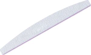 Ewanto Double-Sided Half-Moon Shaped Nail File 179 Mm X 28 Mm X 4 Mm - Washable, 100/180 Grit, Gray Pink