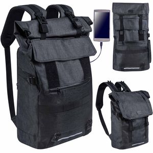 Rolltop Notebook Rucksack; Business Laptop-Tasche für Arbeit & Schule; Reiserucksack Daypack für Männer & Frauen