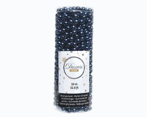 Perlenkette 8mm x 10m Kunststoff - Nachtblau