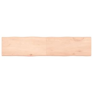 [Home] Tischplatte 180x40x4 cm Massivholz Eiche Unbehandelt Baumkante , Neue Mode 2024 im häuslichen Leben