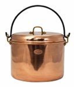 "CopperGarden®" Kupfertopf ø28 cm | 12 Liter glatt mit Henkel & Deckel