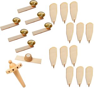 BRUBAKER Ersatzteile Komplett-Set für Weihnachtspyramiden 45 cm / 60 cm Holz naturfarben mit 12 Flügeln, 6 Kerzenhaltern, 1 Pyramidenkopf und 1 Nadellager