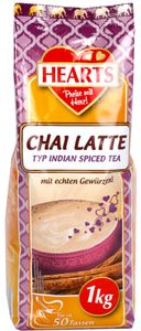 HEARTS Chai Latte Pulver 1kg  Instant Tee-Getränk 65 Tassen