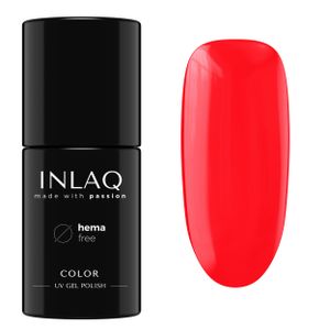 INLAQ® HEMA Free UV Nail Polish 6 ml - Gel Nagellack frei von HEMA - Glamour Kollektion, Farbe Red Devil