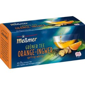 Meßmer Grüner Tee Orange und Ingwergeschmack fruchtig spritzig 43g