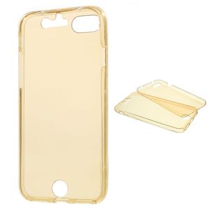Crystal Case Hülle für Apple iPhone 7 Gold Rahmen Full Body