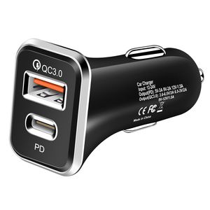 SOONTEC Autoladegerät (Schwarz) Schnellladeadapter Autosteckdose zu USB-C / USB für Zigarettenanzünder Autoladegerät KFZ Ladegerät USB-C/USB PD Quick Charge 3.0 für iPhone 15 / 14 / 13 / 12 / 11 / Pro / Pro Max / Mini / Galaxy S20 / S21