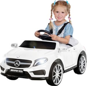 Actionbikes Motors Kinder Elektro Auto Mercedes GLA45 AMG | 2x 6V 4,5 Ah - Elektroauto mit Fernbedienung - USB - SD-Karte - Ab 3 Jahre (Weiß)