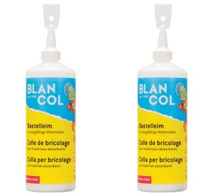 Blancol 2x200g Bastelleim kinderfreundlicher Klebstoff lösungsmittelfrei Kleber Bastelbedarf