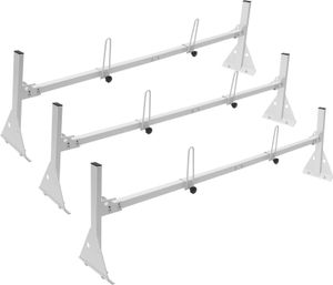 VEVOR bagażnik dachowy na drabinę 3 szt. długość 1430-1560 mm regulowany bagażnik samochodowy wysokość 200-215 mm, nośność 340 kg bagażnik samochodowy bagażnik samochodowy stop aluminium odporny na rdzę, korozję bagażnik dachowy