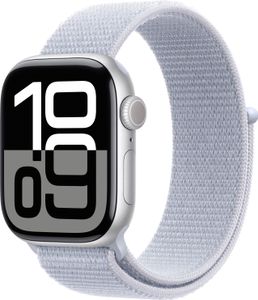 Apple Watch Series 10 GPS 42mm Aluminium Silber Sport Loop Blue Cloud
