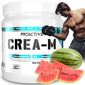 ProActive Creatin Monohydrat 500 g Pulver mit Vitamin B6 Geschmack: Wassermelone 100 Portionen Kraftraining