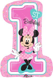 Amscan SuperShape Minnie 1st Birthday 0 0 STK