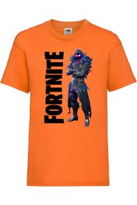 Nevermore Kinder T-shirt Fortnite Battle Royal Epic Gamer Gift, 9-11 Jahr - 140 / Orange