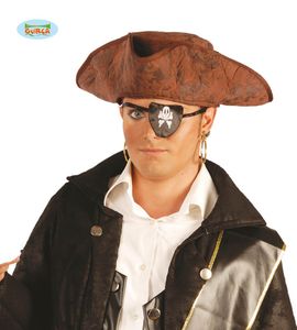 brauner Piraten Hut für Herren