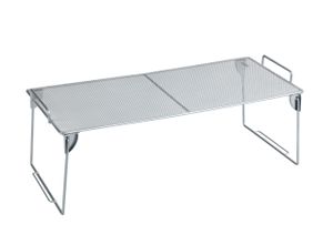 WENKO Küchen Regal stapelbar Ablagen Haushalt Metall Nischen Gewürze 45x15x20 cm
