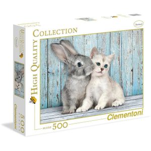 Clementoni 35004 - 500 T High Quality Collection - Katze & Hase