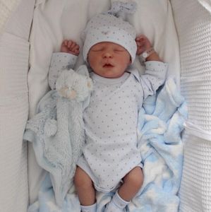 18IN Reborn Baby Mädchen Neugeborene Puppe süßes Wellenpunkt 18IN Reborn Baby Mädchen Neugeborene Puppe süßes Wellenpunkt