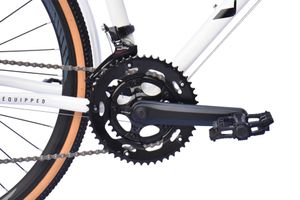 WYNN Gravelbike Gravel 28 Zoll GRL1.1 weiß Rahmenhöhe 56 cm Damen Herren 14 Gänge Gepäckträger Schutzbleche