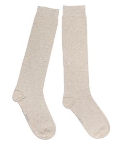 Damen Kniestrümpfe Einfarbig Neutrale Beige Meliert Größe 39-42