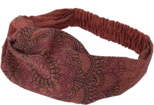 Haarband, Kopfband, Bandana Farbenfrohem Mandala, Kopfbedeckung -rost, Unisex, Braun, Baumwolle, Stirnbänder