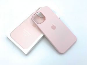 Apple Silikon MagSafe Hülle iPhone 13 Pro Max Chalk Pink