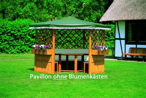 Pavillon 'Marburg' mit Möbeln Promadino Sitzmöglichkeit Deko Hingucker Garten