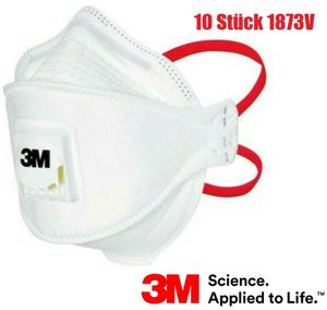 10x 3M™ Aura™ Atemschutzmaske 1873V FFP3 NR mit Ventil